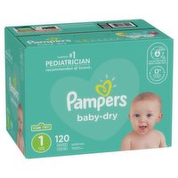 Pampers - Baby Dry Diapers - Size 1, 120 Each