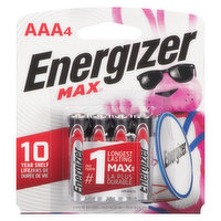 Energizer - Max+PowerSeal Alkaline Batteries - AAA4, 4 Each