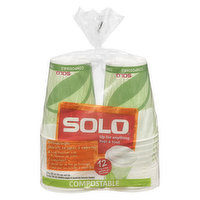 Solo - Compostable Hot Cup & Lid Combo, 12 Each