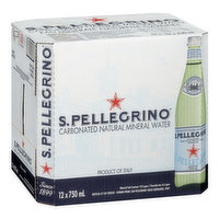 San Pellegrino - Carbonated Natural Mineral Water, 12 Each