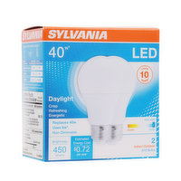 Sylvania - LED 40W A19 Daylight Non-Dimmable Frosted, 2 Each