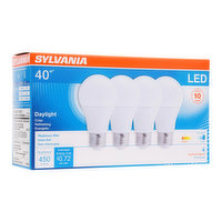 Sylvania - LED 40W A19 Daylight Non-Dimmable Frosted, 4 Each