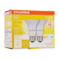 Sylvania - LED 50W Flood PAR20 White Non-Dimmable, 2 Each