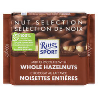 Ritter Sport - Chocolate Bar -Milk Chocolate with Whole Hazelnuts, 100 Gram