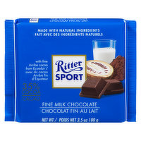 Ritter Sport - Fine Milk Chocolate, 100 Gram