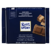 Ritter Sport - Milk Chocolate with Praline, 100 Gram