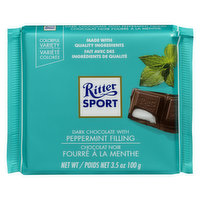 Ritter Sport - Chocolate Bar -  Menta Peppermint, 100 Gram