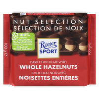 Ritter Sport Ritter Sport - Whole Hazelnut Dark Chocolate Bar, 100 Gram