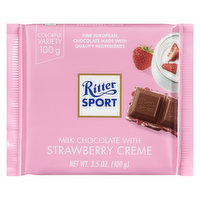 Ritter Sport - Milk Chocolate Strawberry Creme, 100 Gram