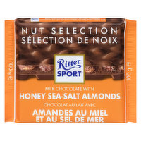 Ritter Sport - Milk Chocolate with Honey Salt Almonds, 100 Gram