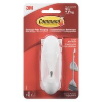 Command - White Large Wire Hooks, 1 Each