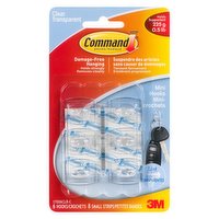 Command - Mini Clear Hooks, 1 Each