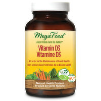 MegaFood - Vitamin D3, 72 Each