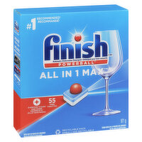 Finish - Dishwasher Detergent Tabs All in 1 Max, 55 Each