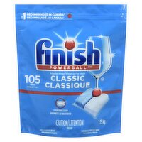 Finish - Powerball Classic Dishwasher Detergent Pods, 105 Tabs, 1.15 Kilogram