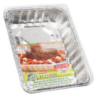 Handi Foil - Eco Foil Medium Rack Roaster Pan & Lid 3.5X13X17.5, 1 Each