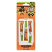 Gorilla - Super Glue Gel Clear 3g Tubes, 3 Each
