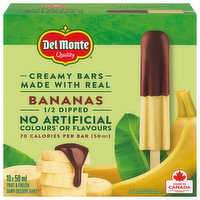 Del Monte - Frozen Dessert Bars, Banana 1/2 Dipped Chocolate, 50 Millilitre