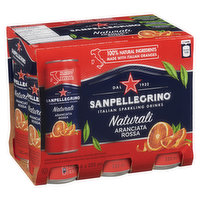 San Pellegrino - Italian Sparkling Drinks, Naturali Aranciata Rossa, 6 Each