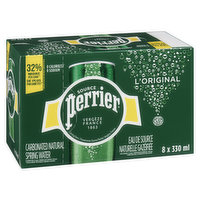 Perrier - Carbonated Natural Original Spring Water Slim Can, 330 Millilitre