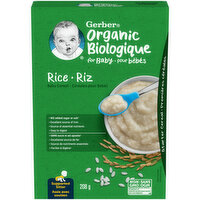 Gerber - Organic Rice Baby Cereal, 208 Gram