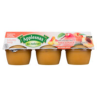 Applesnax - Peach Apple Sauce Cups No Sugar Added, 6 Each