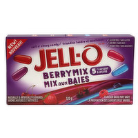 Jello - Soft n' Chewy Candy, Berry Mix, 120 Gram