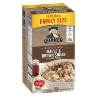 Quaker - Instant Oatmeal - Maple & Brown Sugar, 18 Each