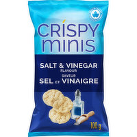 QUAKER - Crispy Minis Salt & Vinegar, Brown Rice Chips, 100 Gram