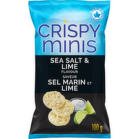 Crispy Minis - Sea Salt & Lime Brown Rice Chips, 100 Gram