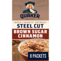 Quaker - Quick Cook Steel Cut Oatmeal,  Brown Sugar Cinnamon, 384 Gram