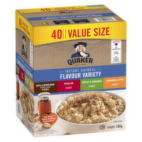 Quaker - Instant Oatmeal Flavour Variety 40ct Pack, 1.54 Kilogram