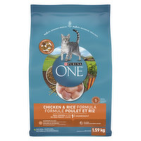 Purina ONE - Dry Cat Food, Chicken & Rice, 1.59 Kilogram