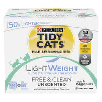 Tidy Cats - LightWeight Free & Clean Unscented Multi-Cat, Clumping Cat Litter 5.44 kg