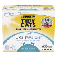 Tidy Cats - Tidy Cats Clumping Cat Litter, LightWeight Instant Action Multi-Cat, 5.44 Kilogram
