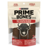 Purina Prime - Bones Dog Treats, Bison Bone-Shaped Dog Chews