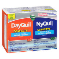 Vicks - Dayquil & Nyquil Complete Cold & Flu Liquicaps, 24 Each