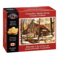 LB Maple Treats - Canadaina Maple Syrup Cream Cookies, 24 Each