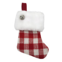 Stocking - Mini -Red/White Check 6in, 1 Each