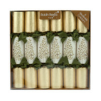 Christmas Crackers - Deluxe Gold & Ivory, 6 Each