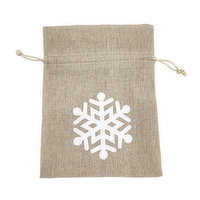 Gift Bag - White Snowflake 6.5in, 1 Each