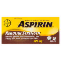 Aspirin - Regular Strength Tablets 325 mg, 50 Each