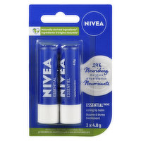 NIVEA - Lip Balm Essential 12h, 2 Each