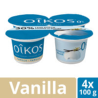 Oikos - Greek Yogurt 30% Less Sugar Vanilla, 4 Each