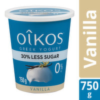 Oikos - Greek Yogurt 30% Less Sugar Vanilla, 750 Gram