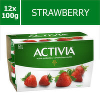 Activia - Probiotic Yogurt - Strawberry, 100 Gram