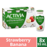 Activia - Drinkable Yogurt, Strawberry Banana, 8 Each