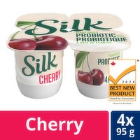 Silk - Plant Based Probiotic Yogurt Cherry, 4 Each