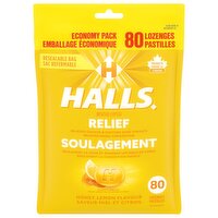 Halls - Cough Lozenges, Honey Lemon, 80 Each