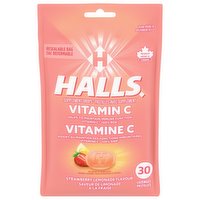 Halls - Vitamin C Strawberry Lemonade Drops, 30 Each